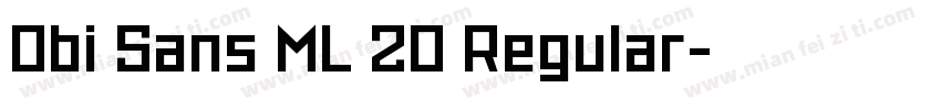 Obi Sans ML 20 Regular字体转换